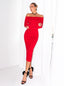 DRESS FELICIA MIDI RED