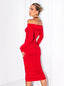 DRESS FELICIA MIDI RED