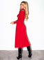 DRESS LAVERN MIDI RED