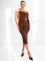 DRESS FELICIA MIDI BROWN