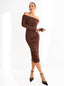 DRESS FELICIA MIDI BROWN