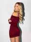 KLEID FELICIA MINI - CLARET