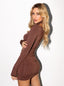 DRESS LAVERN MINI BROWN