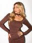 DRESS LAVERN MINI BROWN