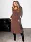 DRESS LAVERN MIDI BROWN