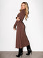 DRESS LAVERN MIDI BROWN